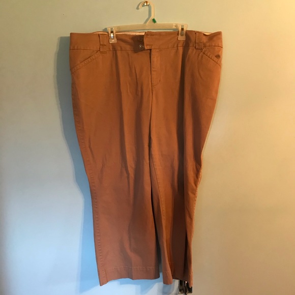 Lane Bryant soft Petite Plus Size Khaki Pants - Picture 2 of 2